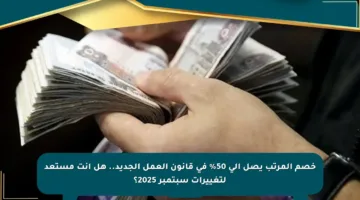 خصم المرتب يصل إلى 50% في قانون العمل الجديد.. هل أنت مستعد لتغييرات سبتمبر 2025؟